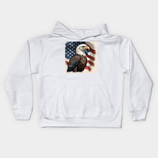 Proud American Bald Eagle Kids Hoodie